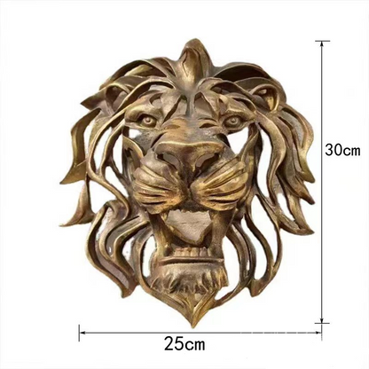 🦁Rare Find-Large Lion Head Wall Mounted Art Sculpture🎁