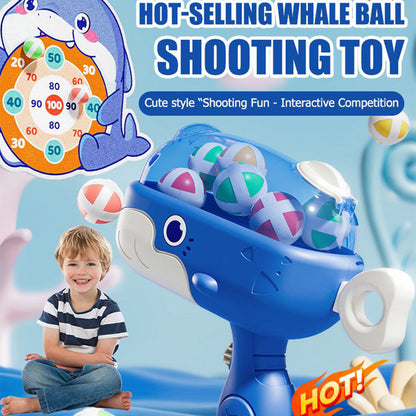 Interactive Whale-Themed Ball Shooter Toy with Target Game for Kids