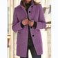 Wool Coat - Retro Button Closure