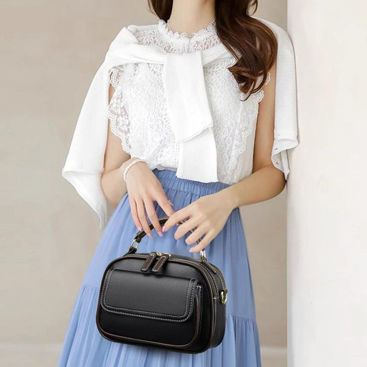 ✨Limited time 50% off today🔥Elegant Double Layer Wide Strap Crossbody Handbag