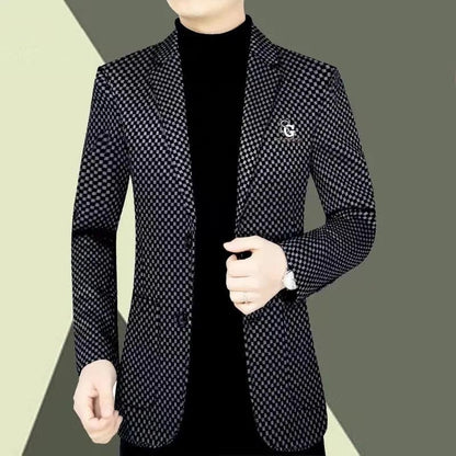 🔥New Hot Sale🔥Men's Slim-fit Casual Suit Jacket【Comfortable and warm】