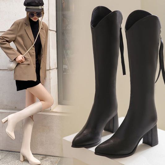 🖤Black Friday Deals 50% off🖤 Women's Elegant Chunky Heel Pointed Toe Boots