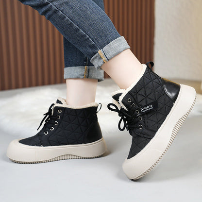 Women's Quilted High-Top Winter Boots