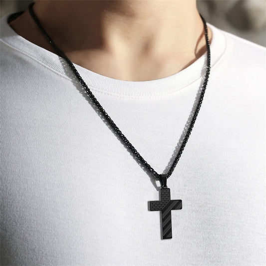 🔥50%OFF Christmas Sale🔥Fashionable Stainless Steel Flag Cross Necklace