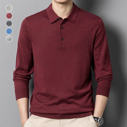 🔥60%OFF New Year Sale🔥Men's Long Sleeve Buttoned Knitted Lapel Shirt - Buy 2 Get Free Shipping