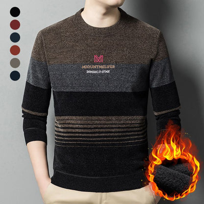 🔥60%OFF New Year Sale🔥Men’s Chenille Round-neck Thickened Plush Lined Warm Sweater - Buy 2 Get Free Shipping